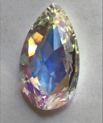 Rare Swarovski Crystal Clear AB 10x16mm Almond Shaped 6105 Pendant 1 piece
