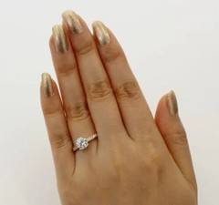 Art Deco Antique 2.30 Ct White Diamond Vintage Wedding Ring 14K Yellow Gold FN
