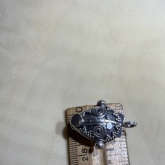 Silver Asymmetrical Pendant Charm for Unisex Adults Fashion Jewelry Tribal Mask