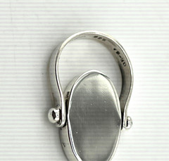 Vintage TAXCO Mexico flip ring 925 Sterling silver engravable Size 8.5 EUC