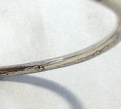 VINTAGE STERLING SILVER BANGLE WEST INDIES ISLAND POD CUFF BRACELET 16g