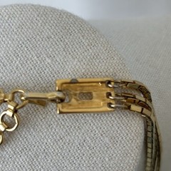Vintage Monet Gold Tone 3-Strand Necklace Adjustable Length 16-18”