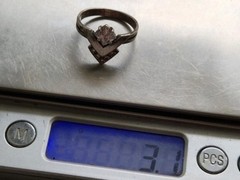 Vintage ring sterling silver 925 Size 8 Weight 3.1 g. Ukrainian jewelry.