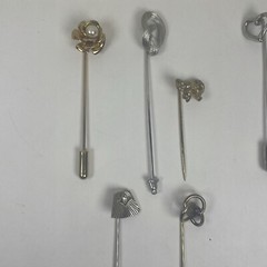 Vintage Lot Clips Pins Jewelry Novelty Assorted Shapes & Sizes