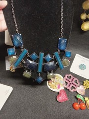 Vintage 2 Modern Costume Jewlery Lot Statement Necklaces Earrings Bracelets Pins
