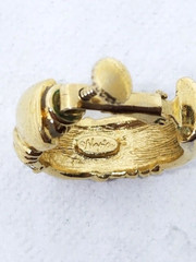 BEAUTIFUL VINTAGE NAPIER GOLD TONE SCREW BACK CLIP ON EARRINGS WITH RHINESTONES
