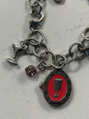 LOLITA 8” Silver Tone Metal Charm Bracelet W/ Its’ 5 O ‘Clock Somewhere !