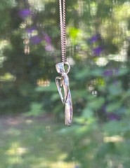 Heart Holding Lady Goddess Guardian Angel Sophia Woman Pendant Sterling 24 Chain