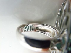Vintage Huge Sterling Silver 925 Green Turquoise Looking Statement Ring Size 5