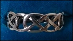 Vintage Sterling Silver Openwork Celtic Knot Design Band Ring Size 9.5 THAILAND