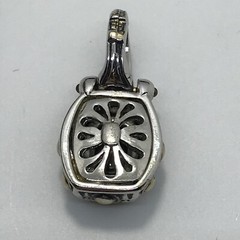 Vintage Renaissance Revival 2-Tone Black Onyx Cubic Zirconia Pendant