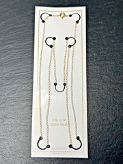 NEW OLD STOCK 1/20 12K 24″ DAINTY CHAIN NECKLACE ON ORIGINAL CARD N433