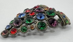 Art Deco Fruit Salad Brooch – C Clasp – no missing stones!