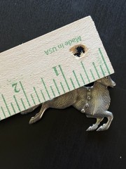 Vintage 1989 Danforth Pewter Reindeer Pin Brooch Christmas Handmade NO BACKING