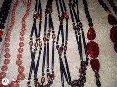Lot 17 Vintage Necklaces Many still with Tags Ames Jamesway Lucite Wood Jewelry
