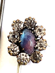 Antique Victorian Lot of 3 Stick Pins with Semi Precious Metal & stone