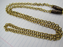 Vintage Leslie Block Chain Mail Link Costume Jewelry Necklace Nice!
