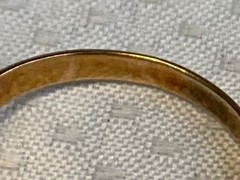 Vtg 14K Yellow Gold Ring 1.7g Fine Jewelry Size 7 Band Clear Round Stone *READ*