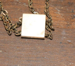 Victorian Seed Pearl Horseshoe red stone Slide on 36″ Long Chain