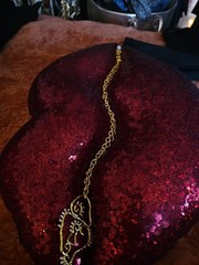 Schiaparelli Inspired Key Hole To The Heart 26in Necklace With 3in Pendant