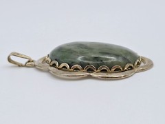 Vtg Mid Century Costume Jewelry Pendant Lot 3 Celebrity NY Tiger Eye Jade