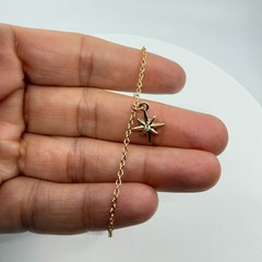 Gold Tone North Star Bracelet Celestial Charm Dainty Layering Boho Minimalist