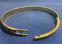Toledo damascene 24kt gold inlay bracelet and earring set