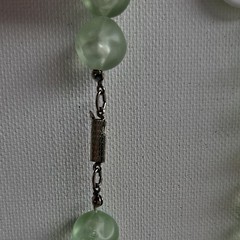 Vtg Translucent Green Lucite 30in Controlled Bubble Necklace