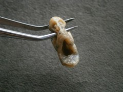 Carved Soapstone Speak No Evil Monkey with Hole Vtg Bracelet Charm Pendant 4.3g