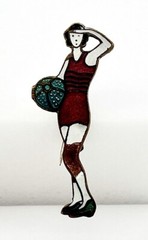 Vintage Art Deco Bathing Beauty Pin
