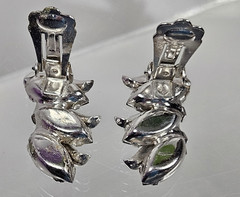 Vintage Weiss Smoky Crystal Rhinstone “Black Diamond” Bracelet & Earrings Set