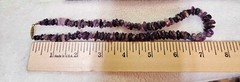 Vtg Choker Necklace w Purple Amethyst beads 15in”- Ate6