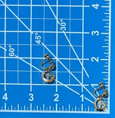 JMS Signed 1/20 12 KT Gold Filled Screw Back Earrings Crosses Open Circles Vtg