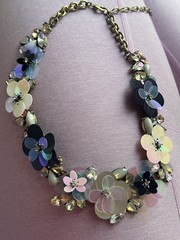 BaubleBar Statement Bib Collar Wildflower Necklace Sequins Jcrew Style H4