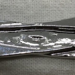 Vintage Signed LL 925 Sterling Silver Black Onyx Cubic Zirconia Bangle Bracelet