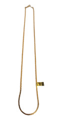 Gold Tone Snake Chain Necklace Womens 18″ Vintage 1990s Jewelry Classic Retro