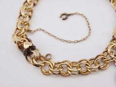 1969 Elco Charm Bracelet Gold Filled Mid Century Modern 3 Charms Christmas Tree