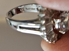 Heart Shaped Silverstone CZ Ballerina Ring Size 6 Thailand
