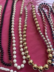 Lot Of Seven Vintage Bead Necklaces And One Bracelet All Nice Wearable Jewelry
