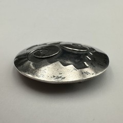 Vintage Silver Brooch Pin Pendant Aztec Modernist Design Thunderbird Eagle