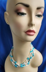 Original NATIVE American Artie YELLOWHORSE Turquoise STERLING SILVER Necklaces