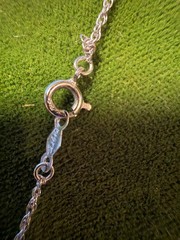 Vintage SOLID 14KT White Gold Stamped 16″ Necklace Chain 1.1 Gram
