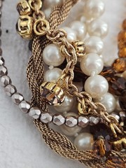 Estate Necklace Lot Beaded Carol Lee Original Box Mixed Materials And Styles