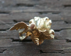 Vintage Solid 14k Yellow Gold Three-Dimensional Flower Pendant / Charm – 3.3g.