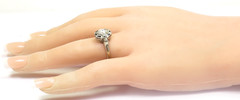 Antique Art Deco 1920’s Diamond Engagement Ring Size 7.25 UK-O 14KW Gold EGL USA