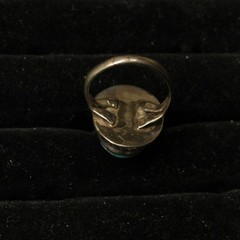 Lot of 5 Vintage Silver Turquoise Rings Size 5-5.5