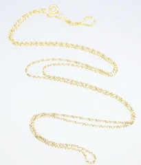 Pretty Vintage 24” Solid 18K Yellow Gold 1mm Square Belcher Chain Necklace 4.7g