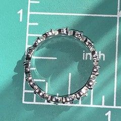STERLING SILVER 925 Lot Ring HH48 Sz 6.5 Wedding Band Engagement Eternity Band