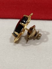 Vintage JJJ Signed 1/20 12k G.F. Gold Filled Black Onyx Mens Tie Tac or Pin