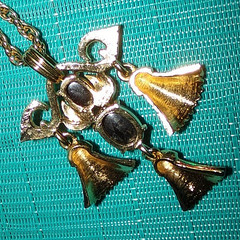JOMAZ signed enamel dangle necklace–AS IS–READ!!